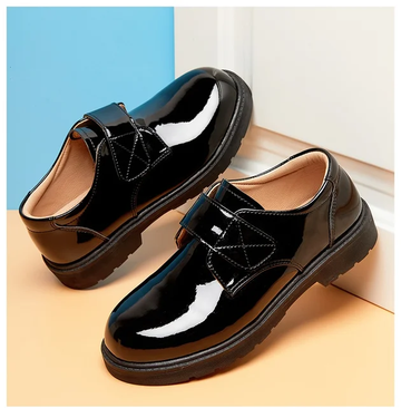 BOYS SHINY LEATHER DRESS SHOE