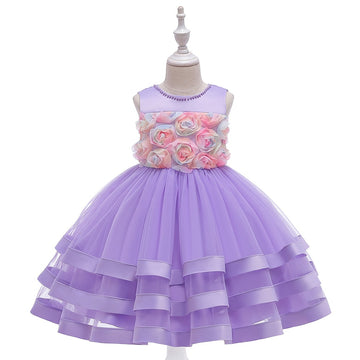 GIRL LAYERED FLOWER DRESS