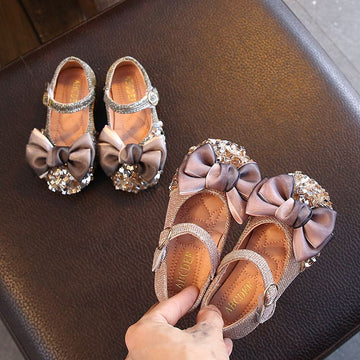 GIRLS BOW SHINNING EVENING SHOE